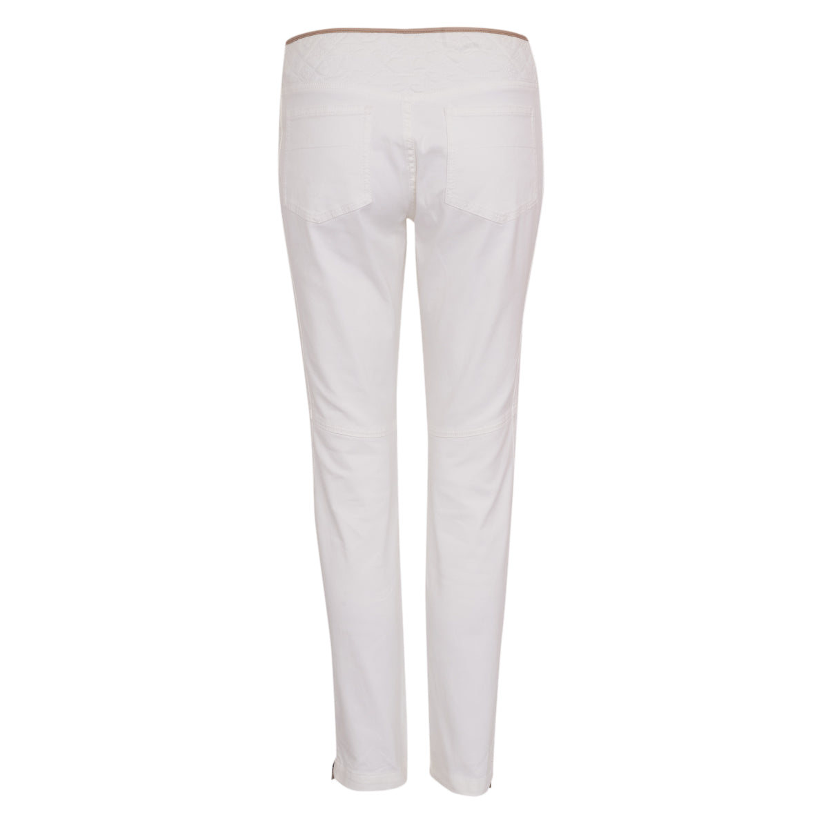 Calça Louis Vuitton Off-White c/ Zíper na Barra Tam.42 It