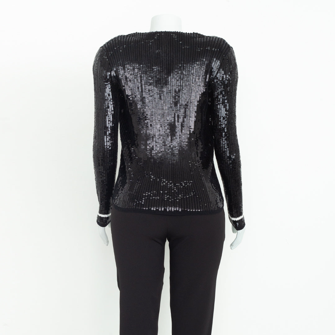 Cardigan Louis Vuitton Preto c/ Paetê Tam. L