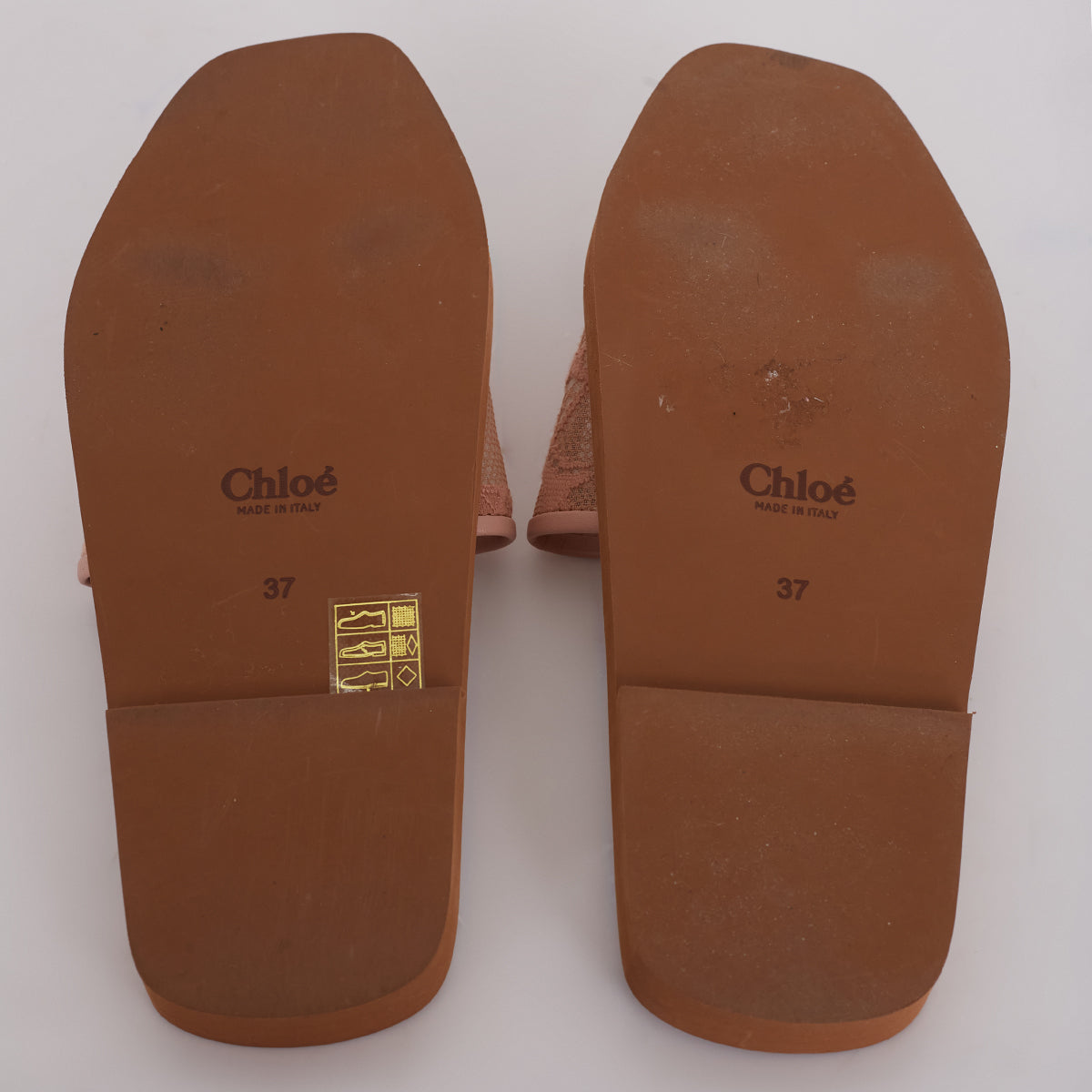 Rasteirinha Chloé c/ Renda Rosa Claro Tam. 35 Br