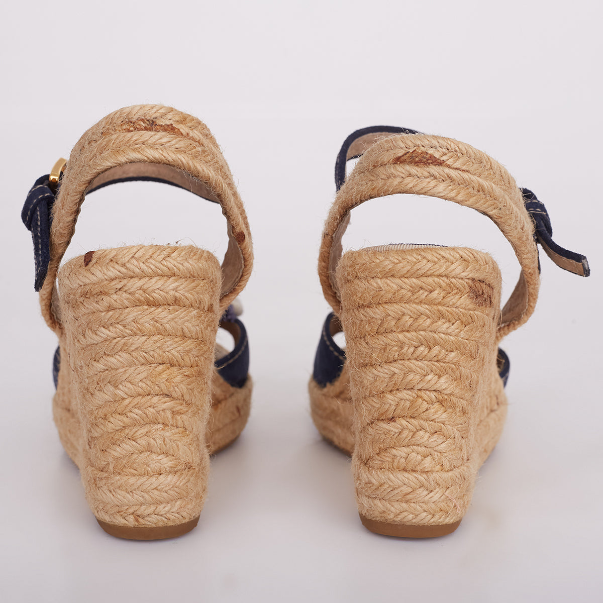 Sandália Prada Anabela Azul Tam. 37 Br