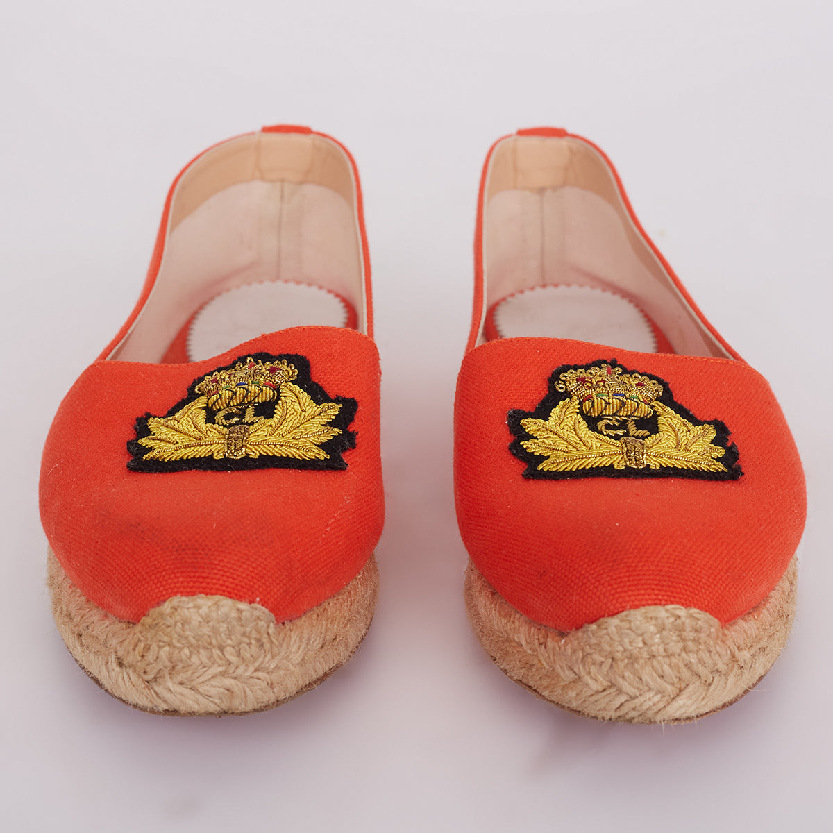Espadrille Christian Louboutin Laranja Tam. 37 Br