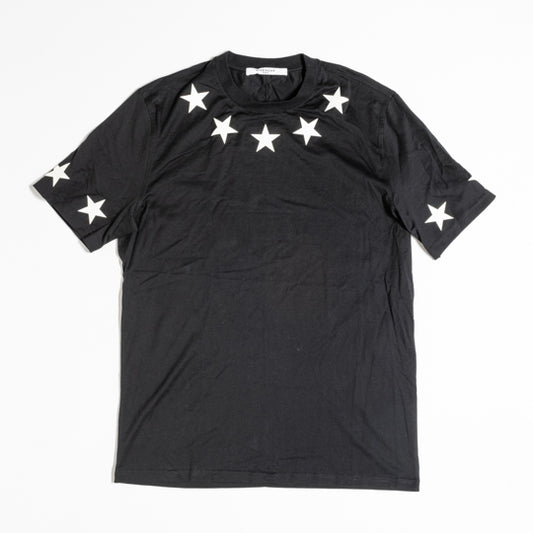 Camiseta Givenchy Preta com Estrelas Tam. S