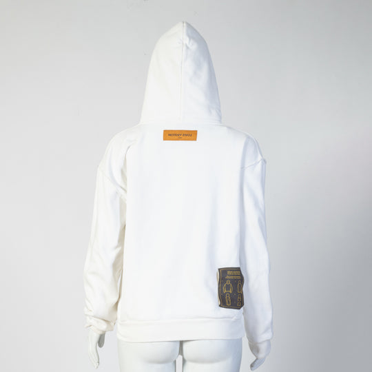Moletom Louis Vuitton Branco c/ Capuz Tam. L