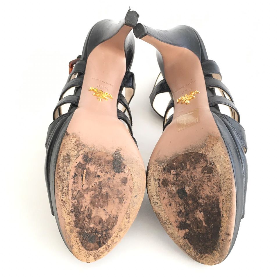 Sandália Prada Preta Tam. 38,5