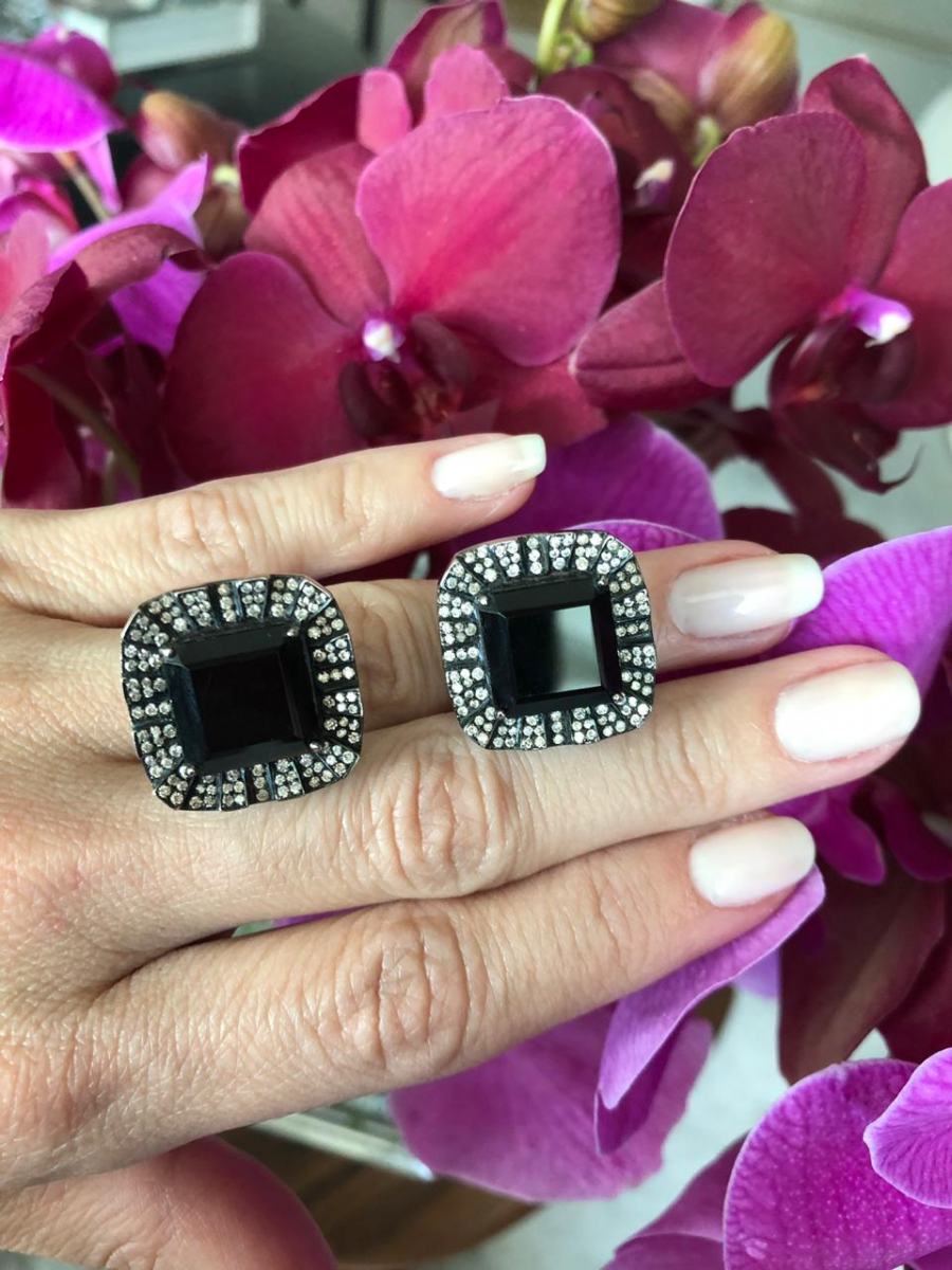 Brinco Jack Vartanian Diamantes e Onix