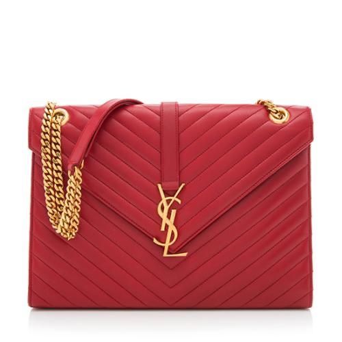 Bolsa Yves Saint Laurent Matelassê Vermelha