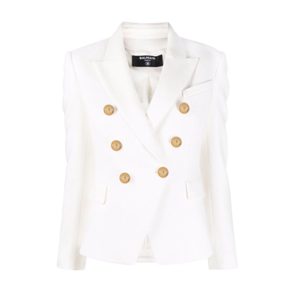 Blazer Balmain Tecido Texturizado Branco Tam. 44 Br