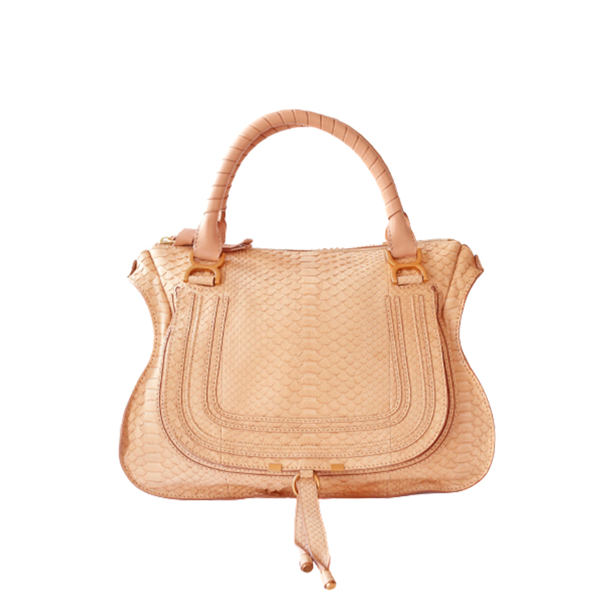 Bolsa Chloe Marcie Rosa Python
