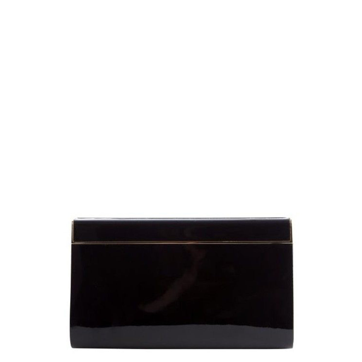 Clutch Jimmy Choo Verniz Preto e Dourada