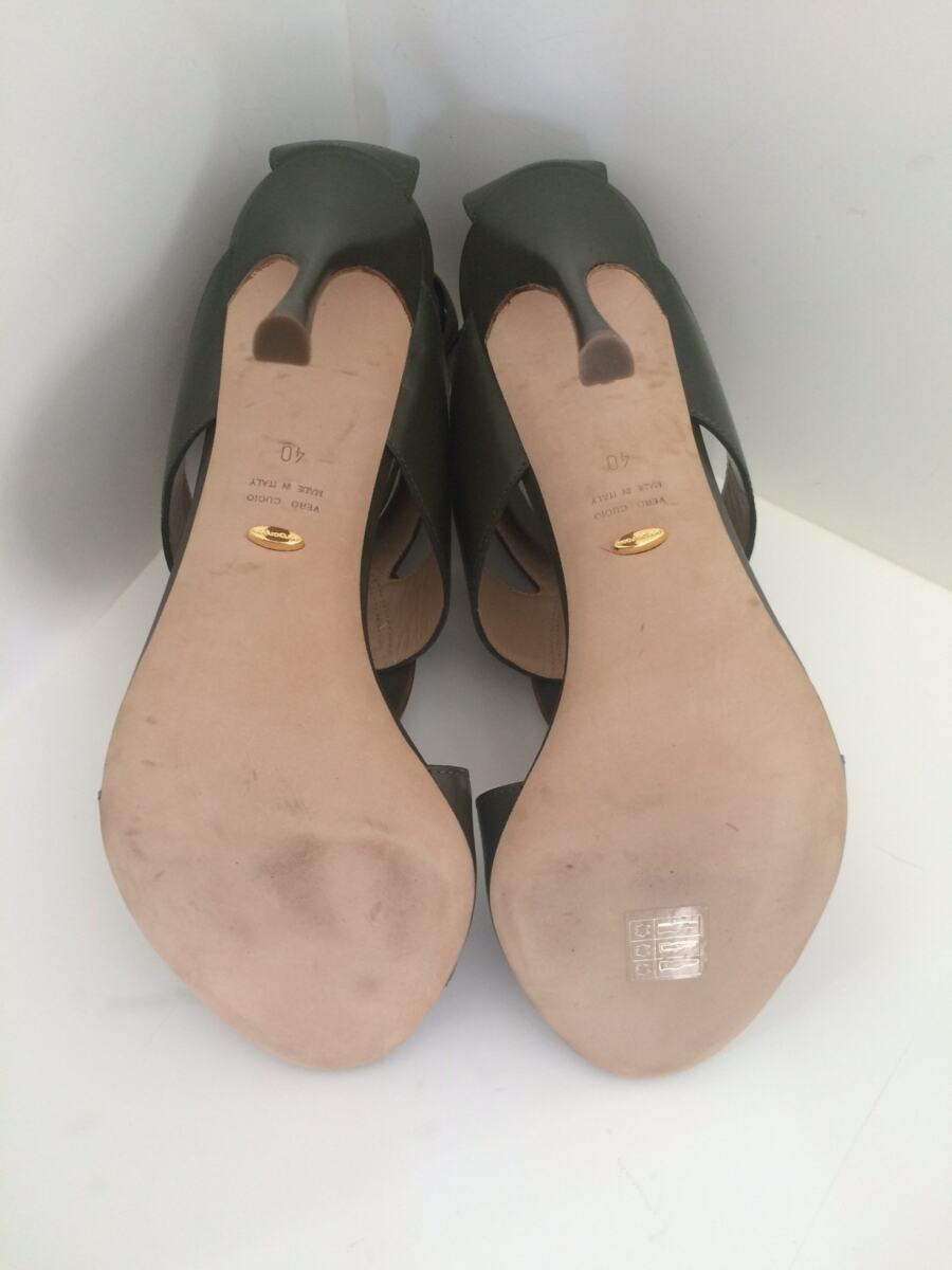 Sandália Sergio Rossi verde sola 40