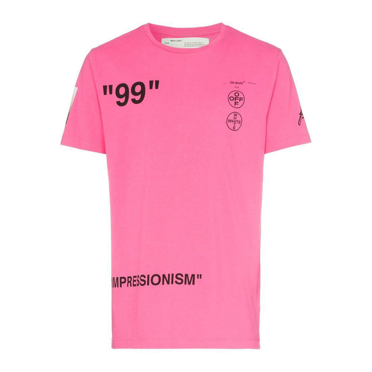 Camiseta Off-White Rosa Estampada Tam. M