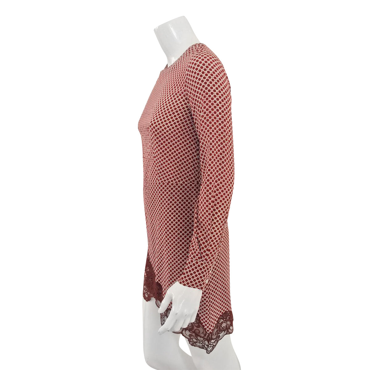 Vestido Stella McCartney Branco Com Circulos Vermelhos Tam. 38