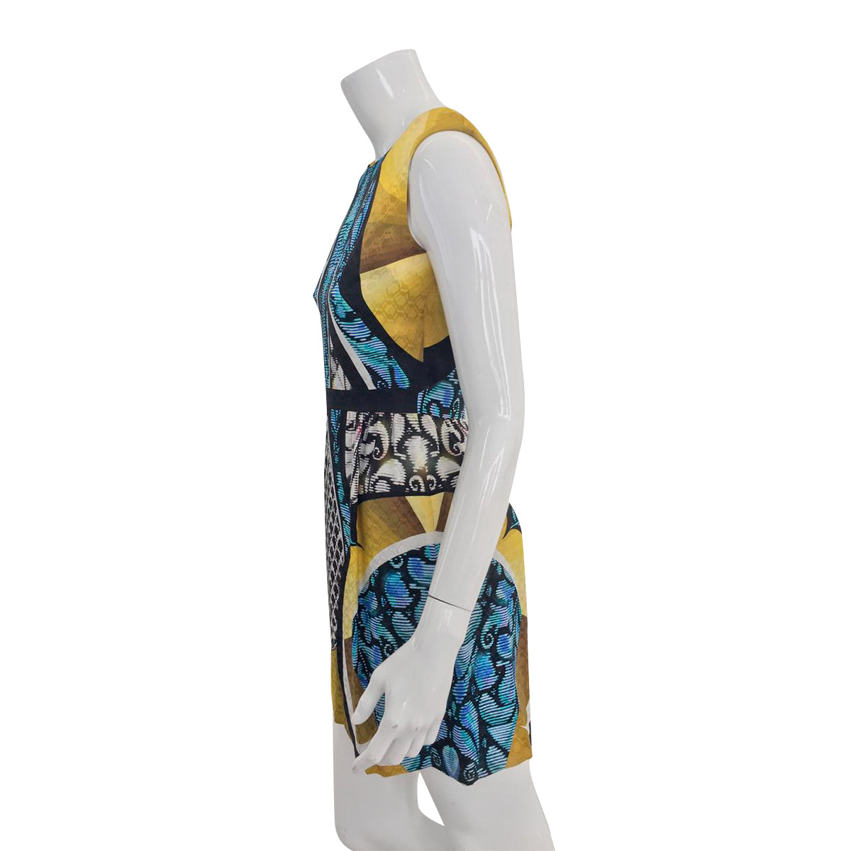 Vestido Peter Pilotto Estampado Azul e Amarelo Tam. 8