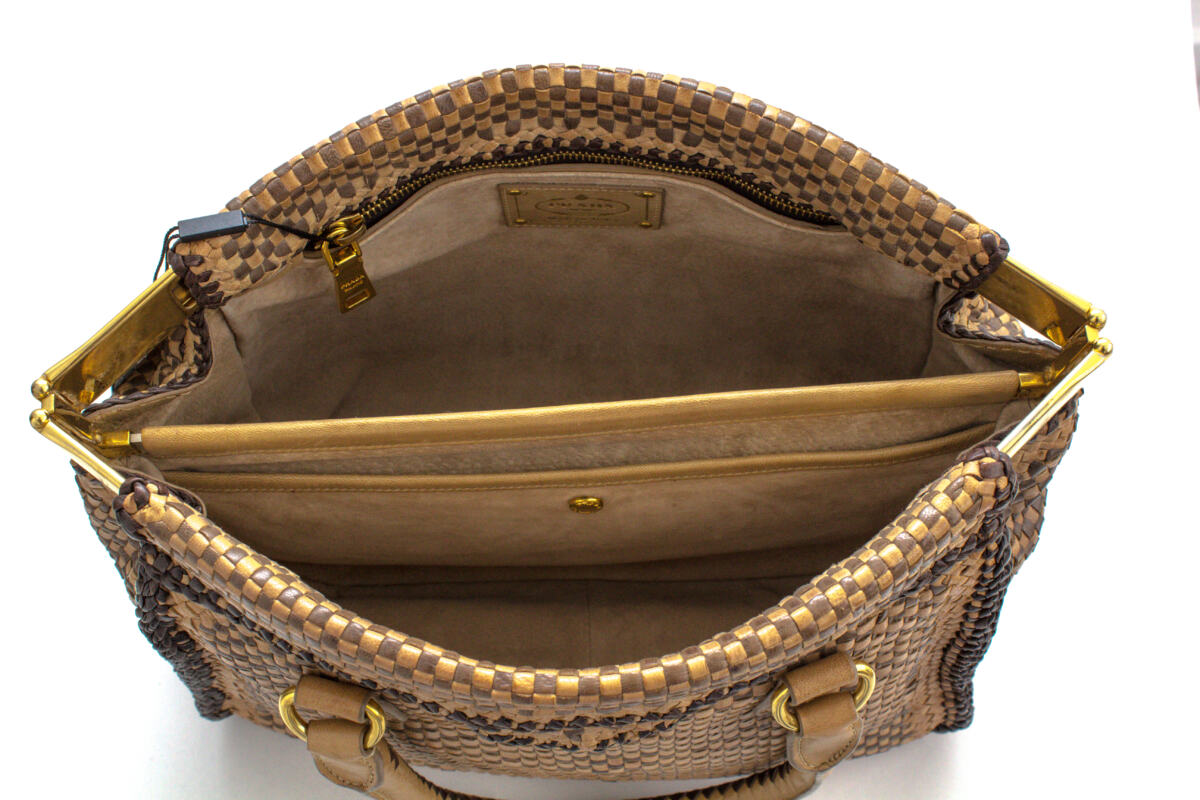 Bolsa Prada Bege e Marrom