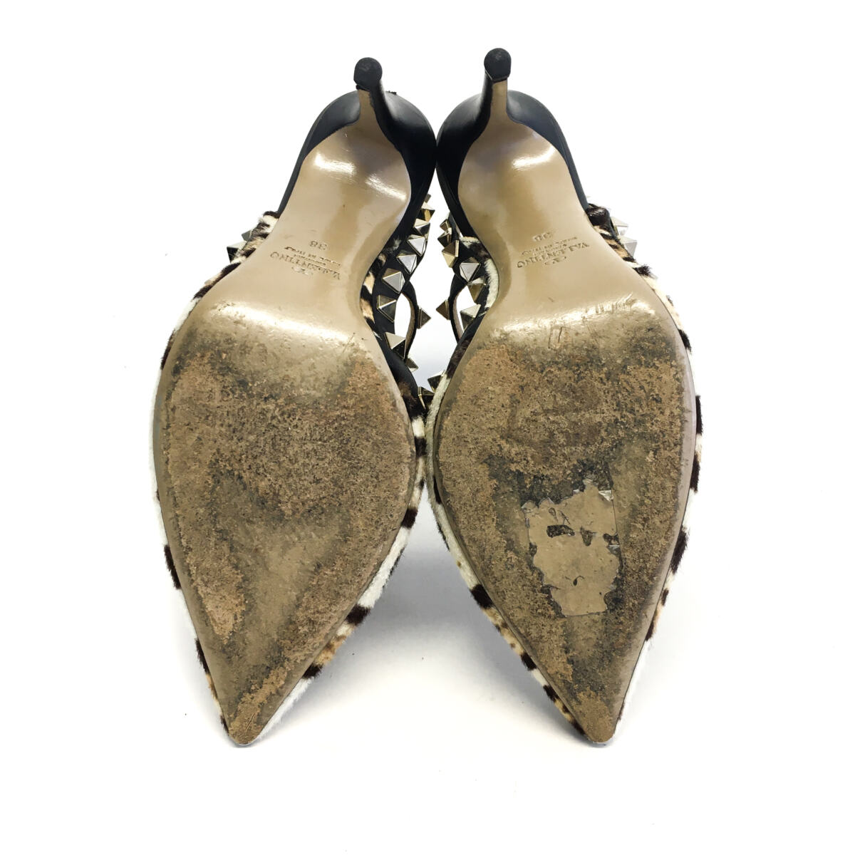 Sandália Valentino Garavani Rockstud Animal Print Tam. 38