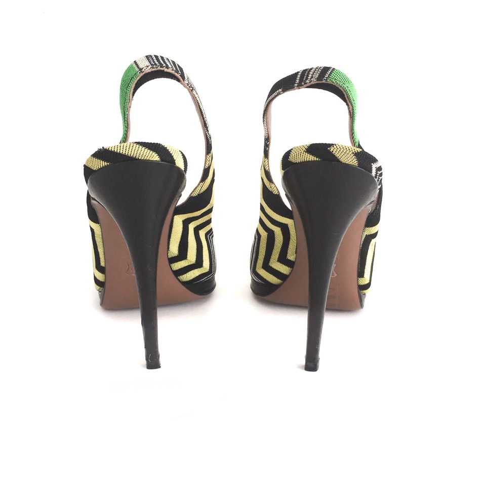 Sandália Missoni Verde e Preto Tam. 37