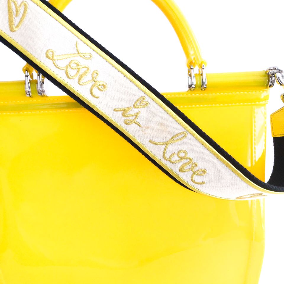 Bolsa Dolce & Gabbana Sicily Amarela de Silicone