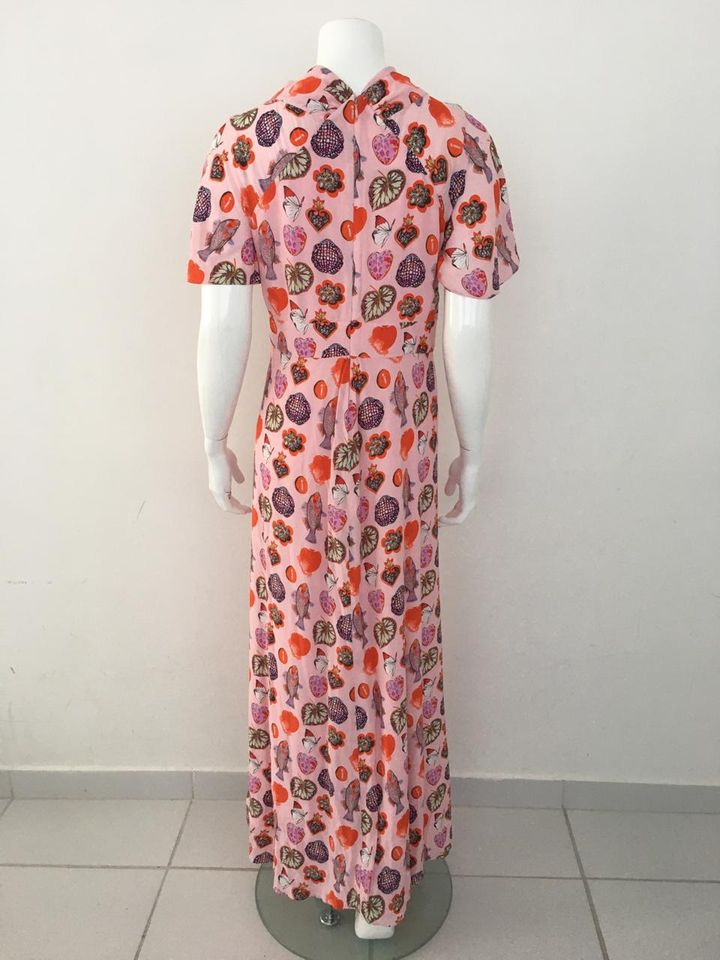 Vestido Temperley London Rosa Estampado Longo Tam. 14