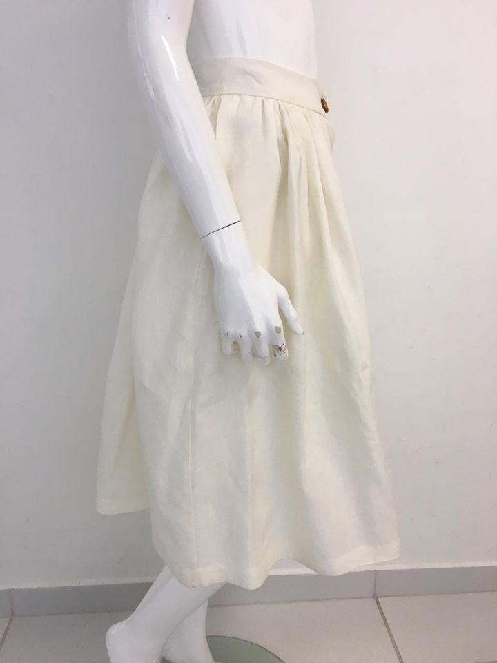 Saia Branca Paula Raia Linho Branco Tam. 36