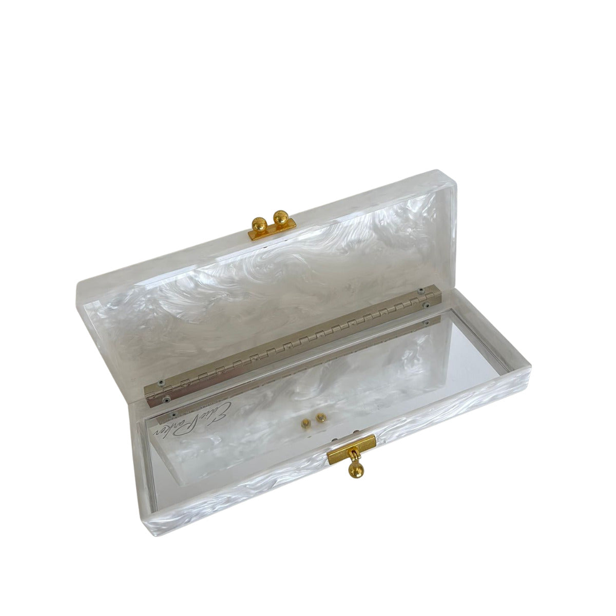 Clutch Edie Parker Madreperola c/ Escrito