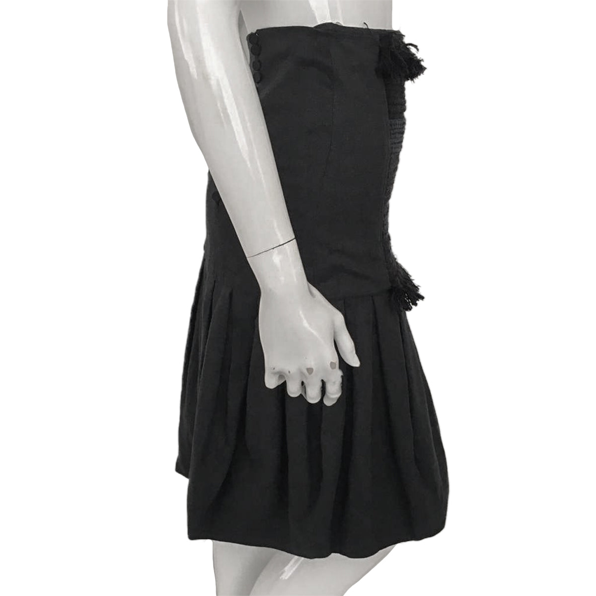 Saia Paula Raia Preta Com Crochê Tam. 36