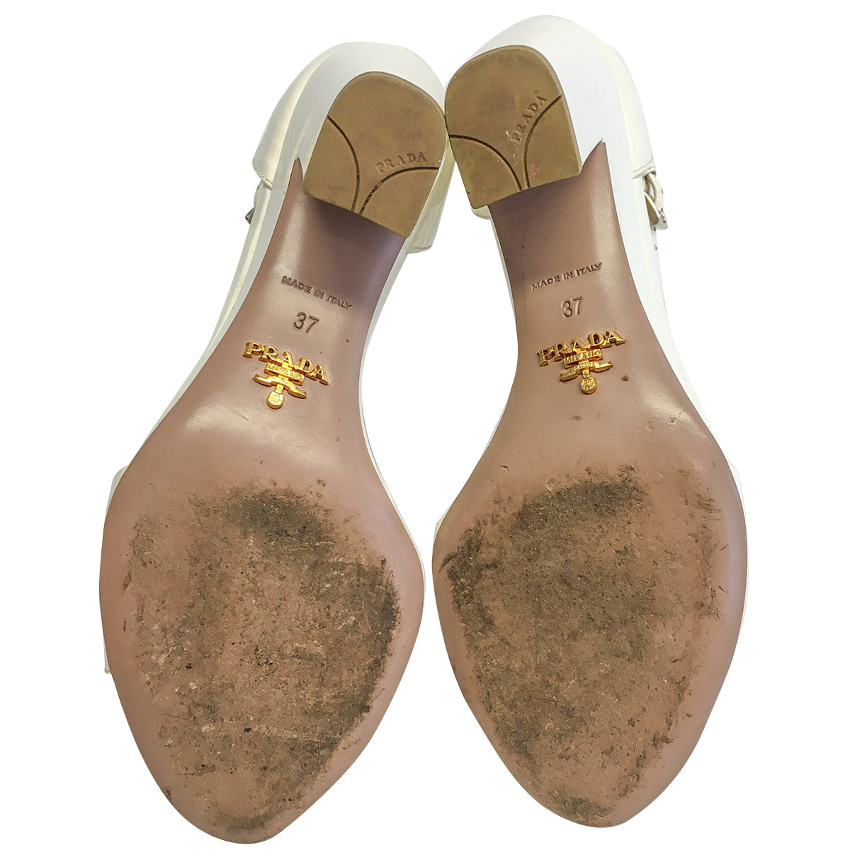 Sandália Prada Branco Verniz Tam. 37