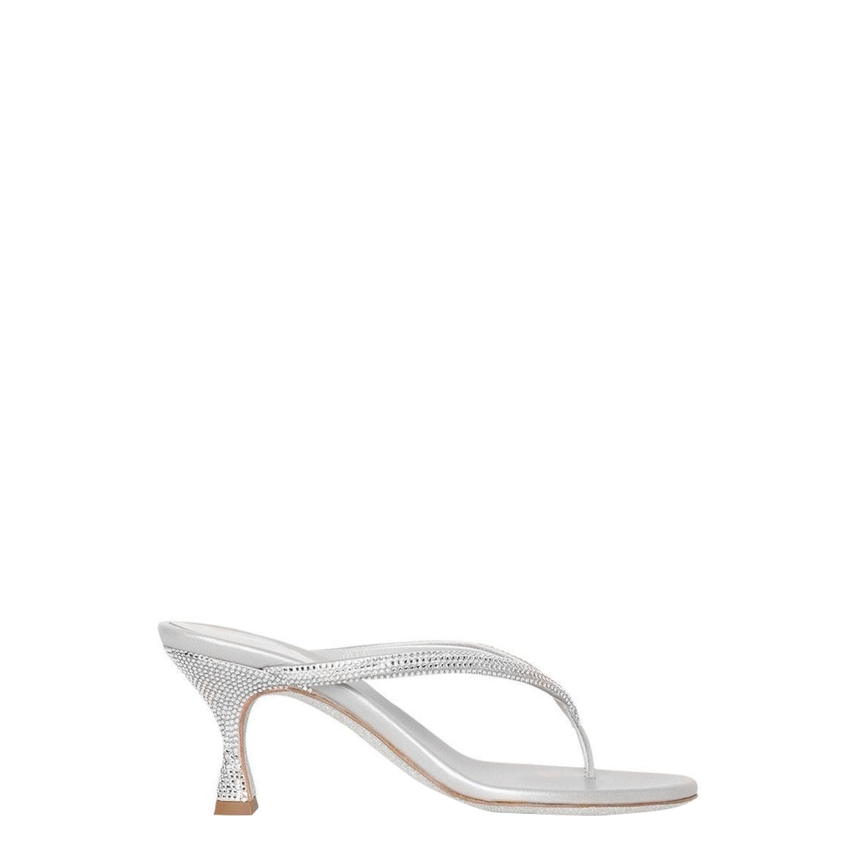 Sandália René Caovilla Prata Crystal Tam. 37,5 Br