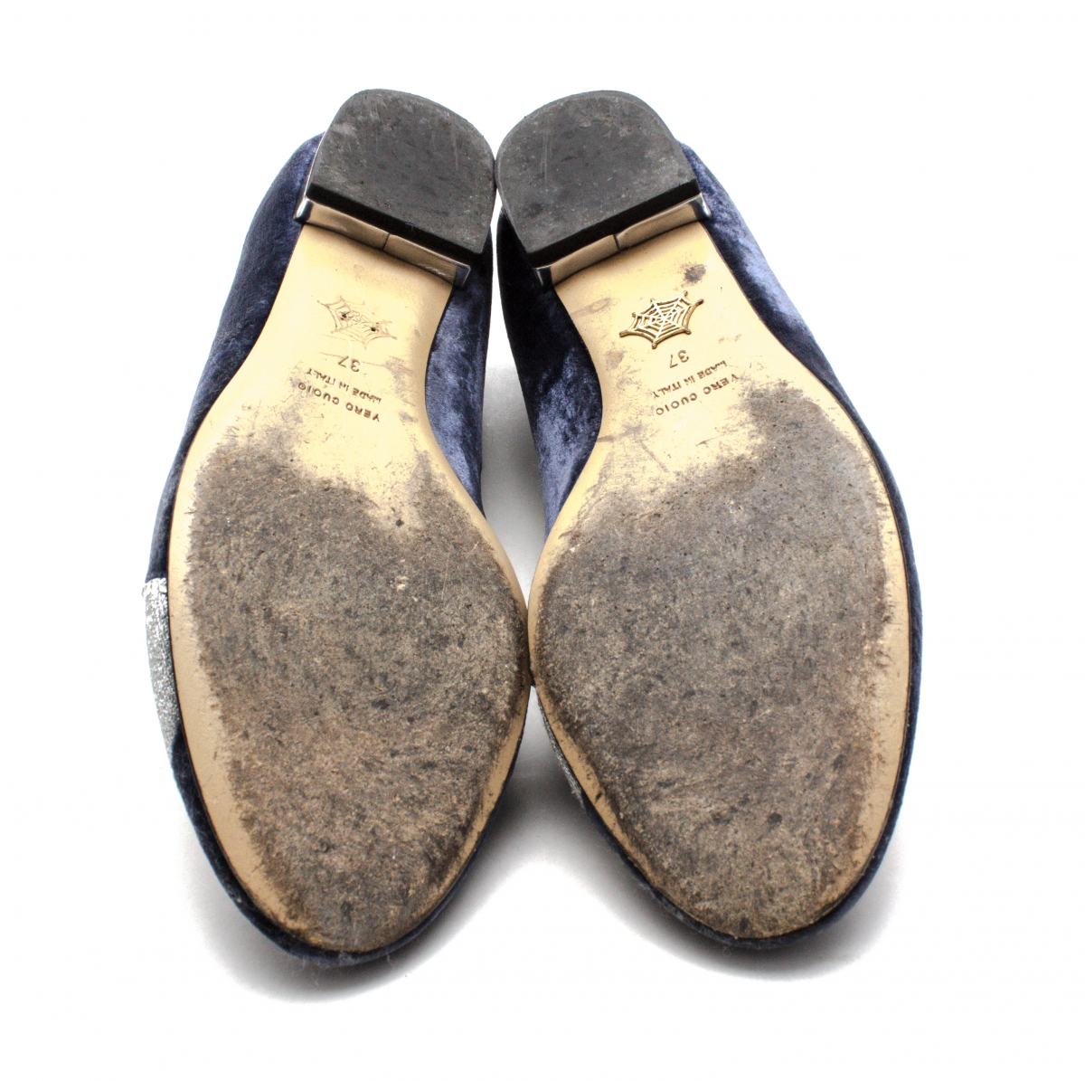 Sapatilha Charlotte Olympia Azul do Elvis Camurça Tam. 37