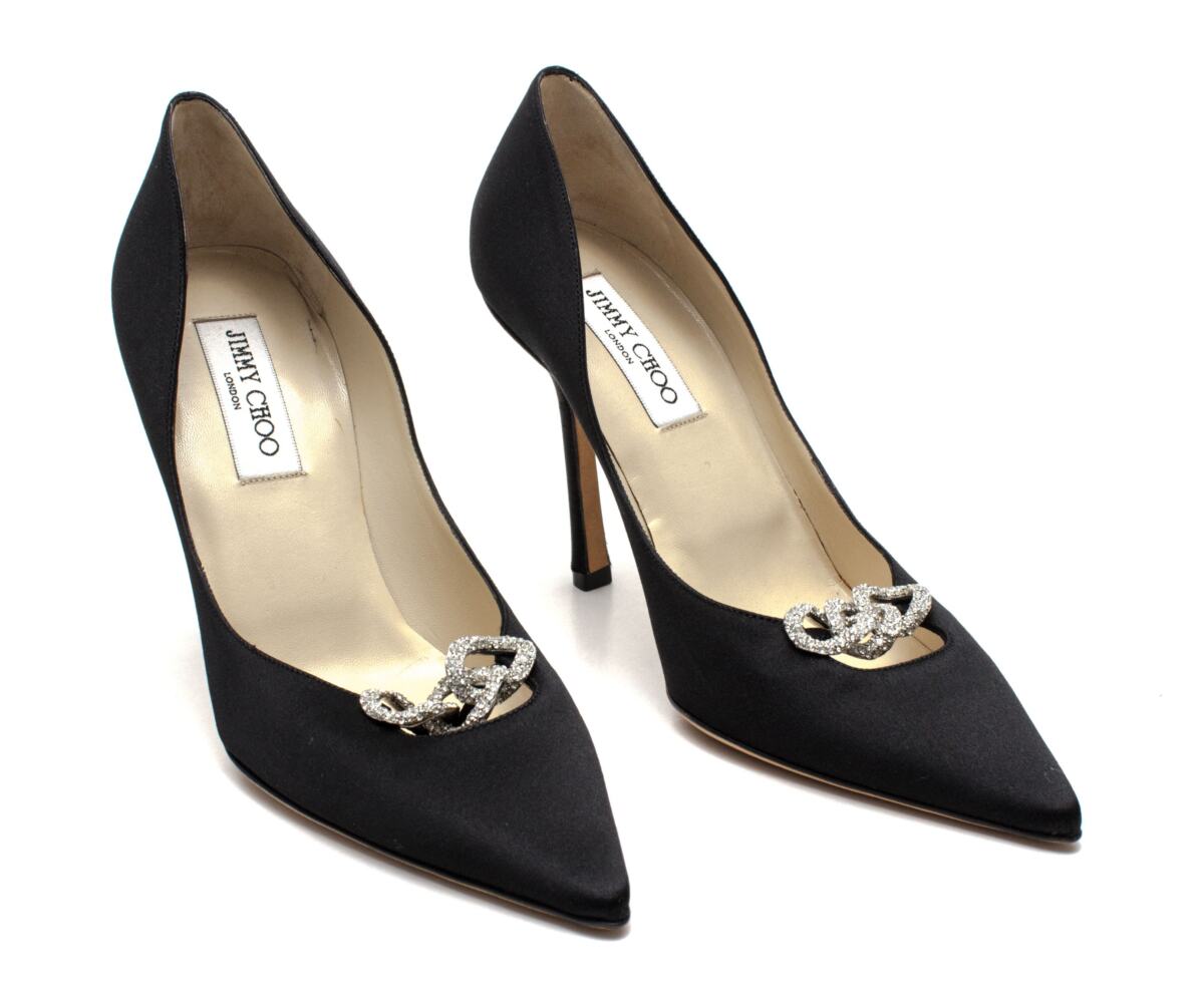 Scarpin Jimmy Choo Seda Preta Tam. 39