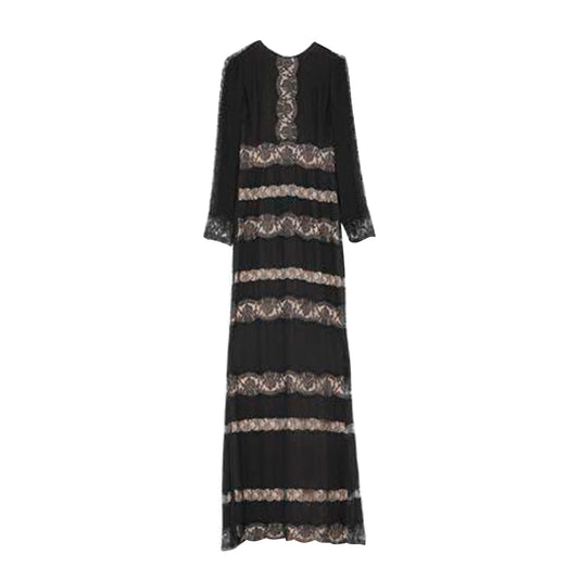 Vestido Dolce & Gabbana Dress Longo Preto Rendado Tam. 44