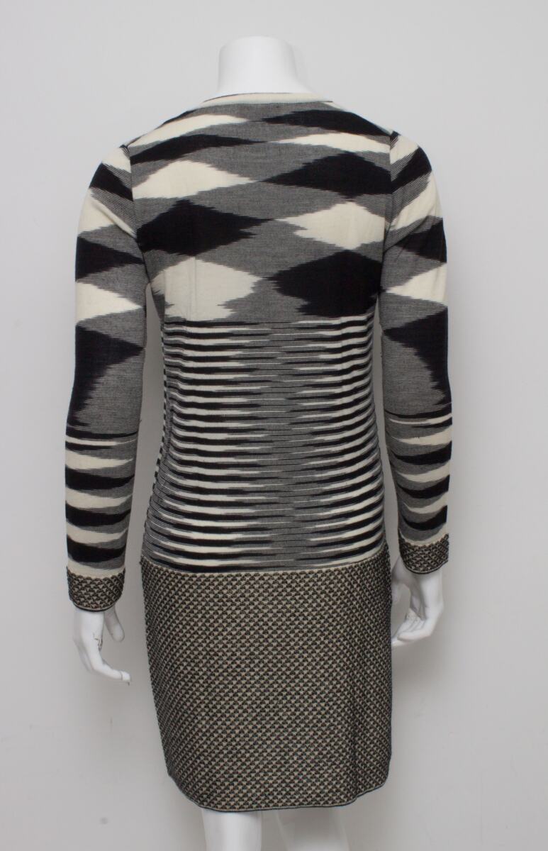 Vestido Missoni Manga Comprida Cinza Tam. 40