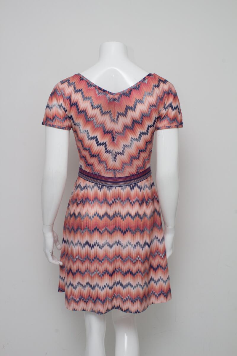 Vestido Missoni Rosa e Azul Tam. 44