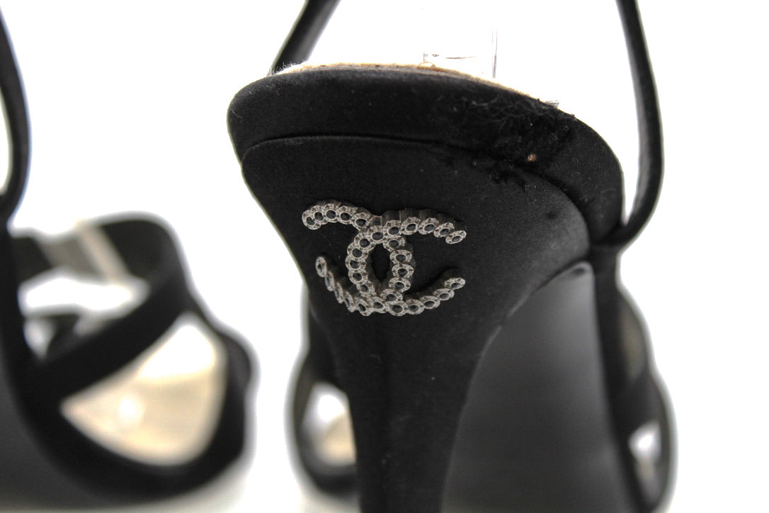 Sandália Chanel Preta Tam. 38 Br