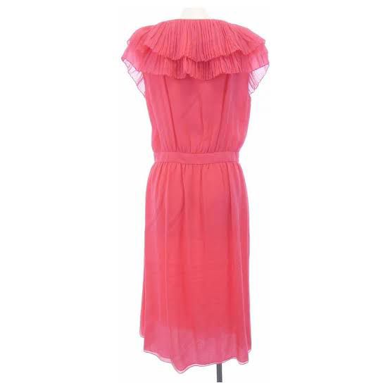 Vestido Chanel Rosa Babado Tam 38 Br
