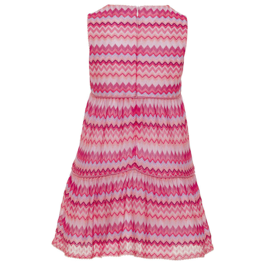 Vestido Missoni Rosa Zig Zag Infantil Tam 10 Anos Br