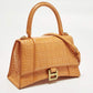 Bolsa Balenciaga Hourglass Small Croc-Effect Leather Laranja