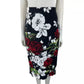 Saia Dolce&Gabbana Preto Estampa Florida Tam 40 Br