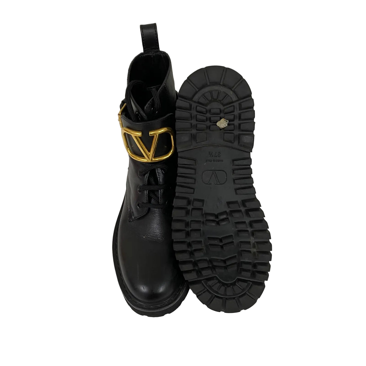 Bota/Coturno Valentino Garavani VLogo Signature Preta