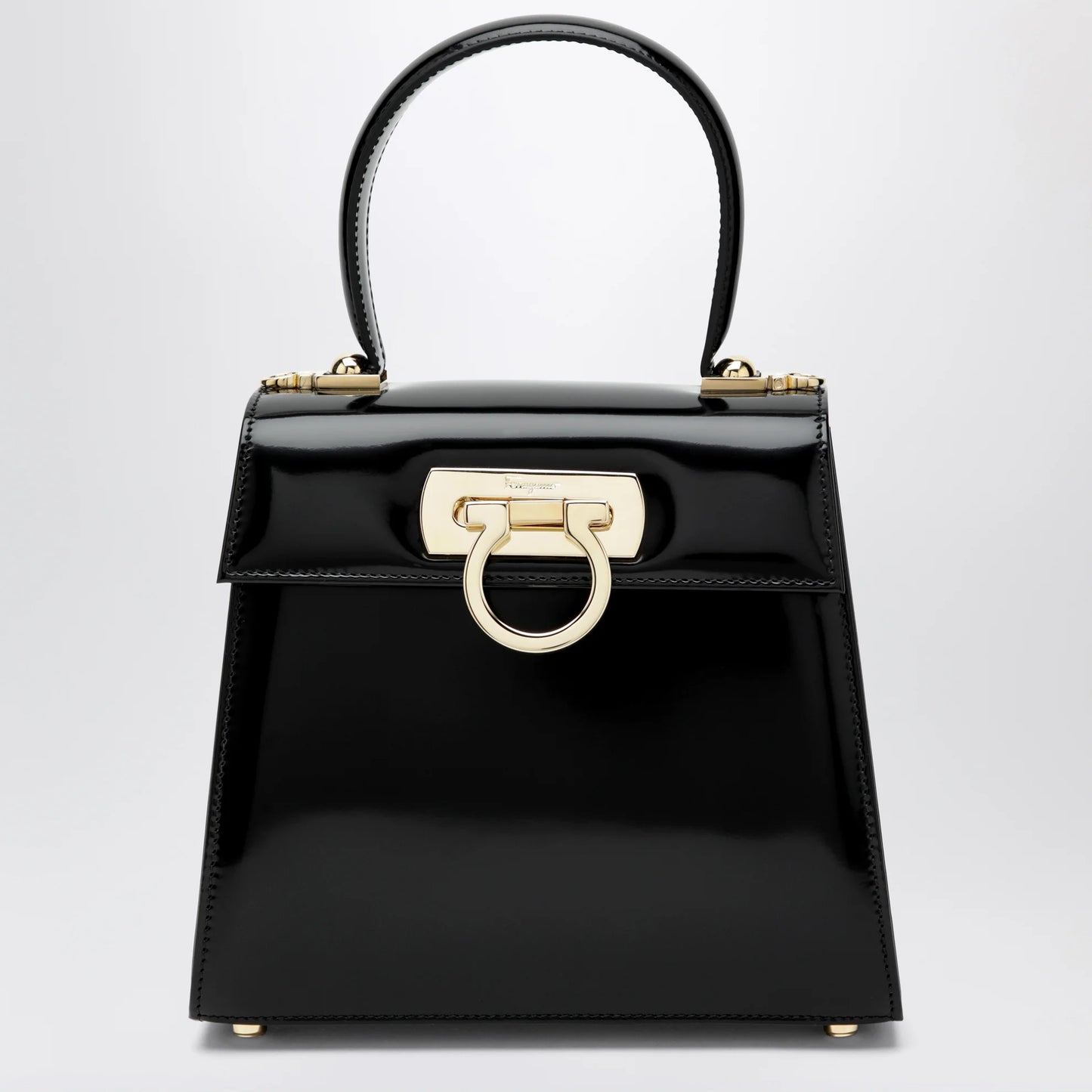 Bolsa Ferragamo Small Iconic Top Handle Preta