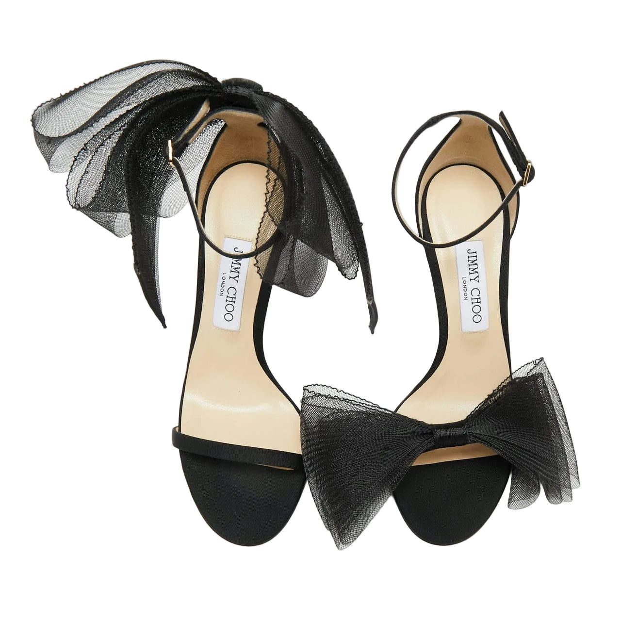 Sandalia Jimmy Choo Laços Preto Tam 38,5 Br