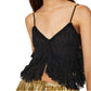 Top Love Shack Fancy Bordado Preto Tam PP BR