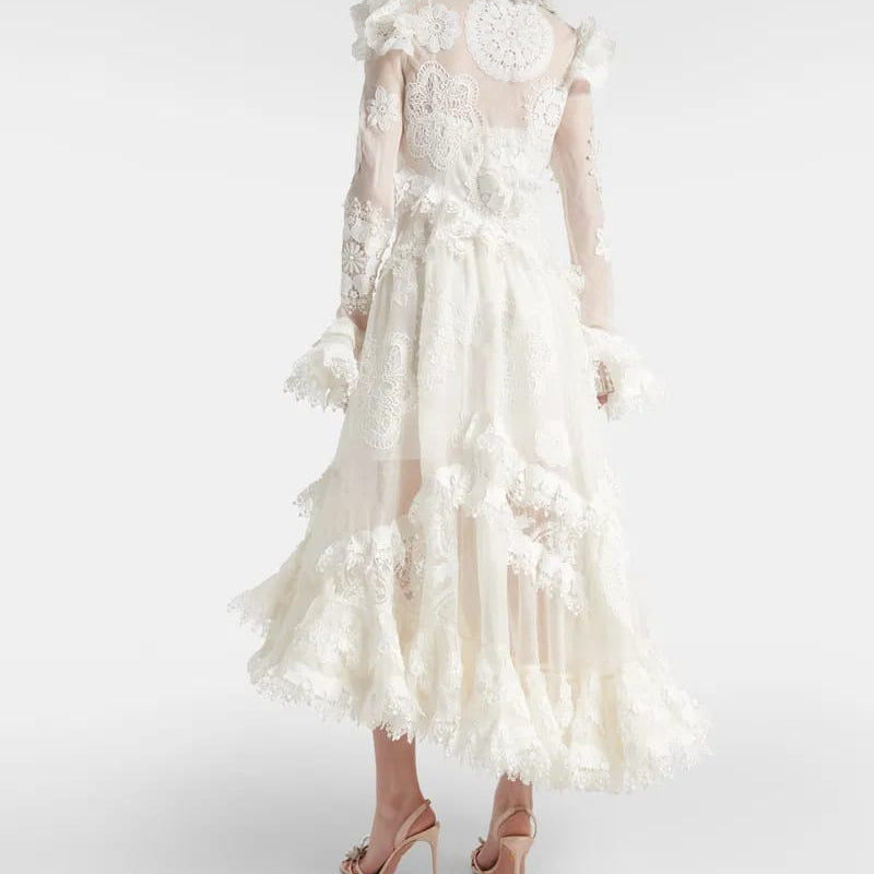 Vestido Zimmerman Matchmaker Off White Tam P Br