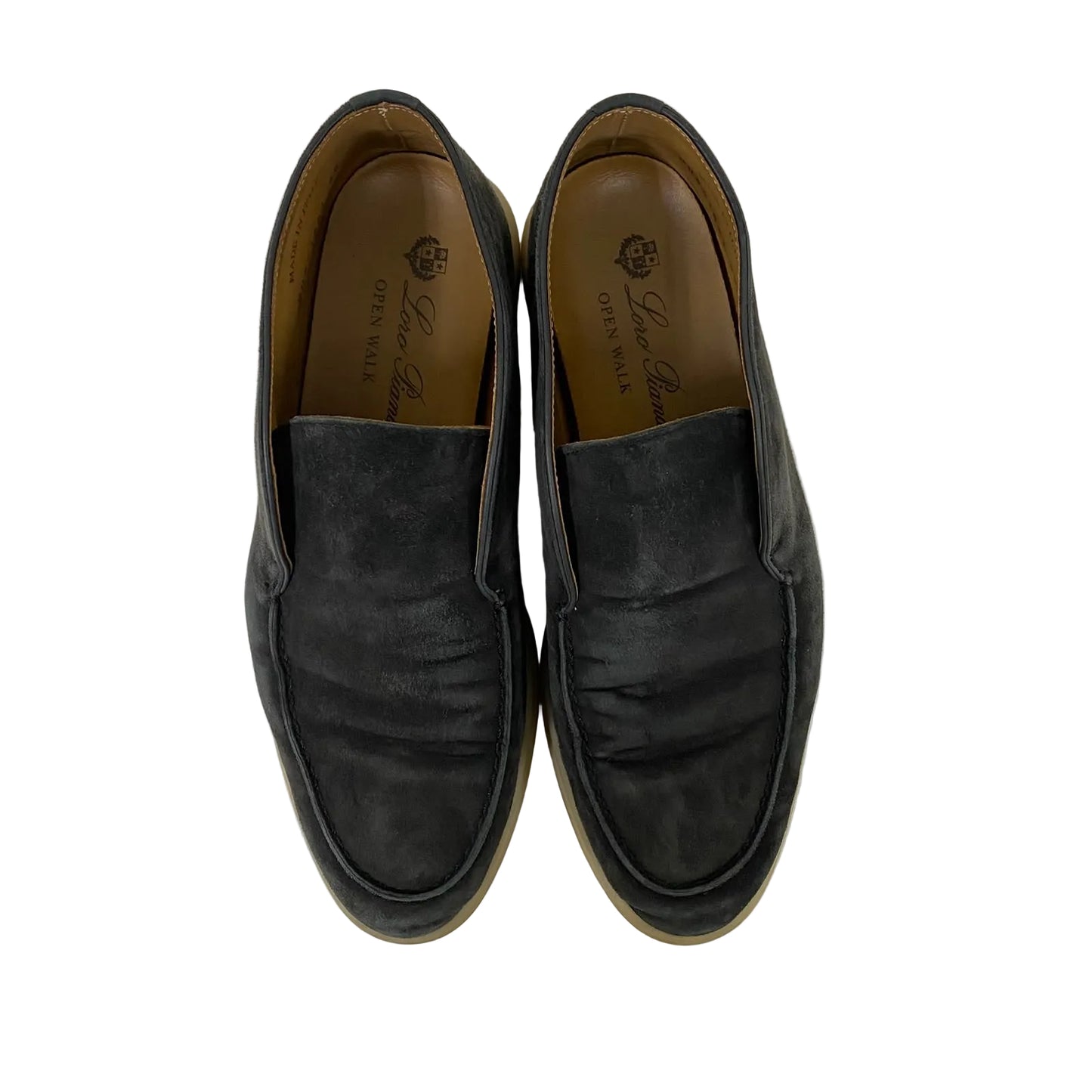 Sapato Loro Piana Open Walk Suede Azul Marinho Tam 36 BR