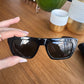 Óculos Saint Laurent Preto Logo Dourado