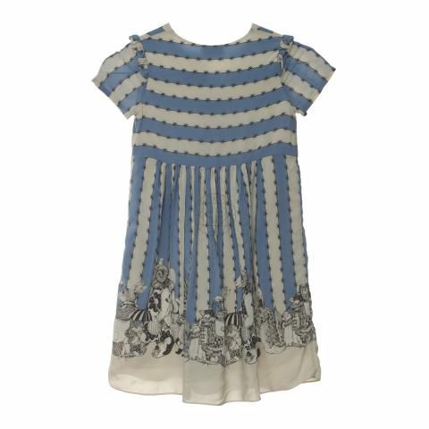 Vestido Gucci Animais Listrado Infantil Tam 8 Br