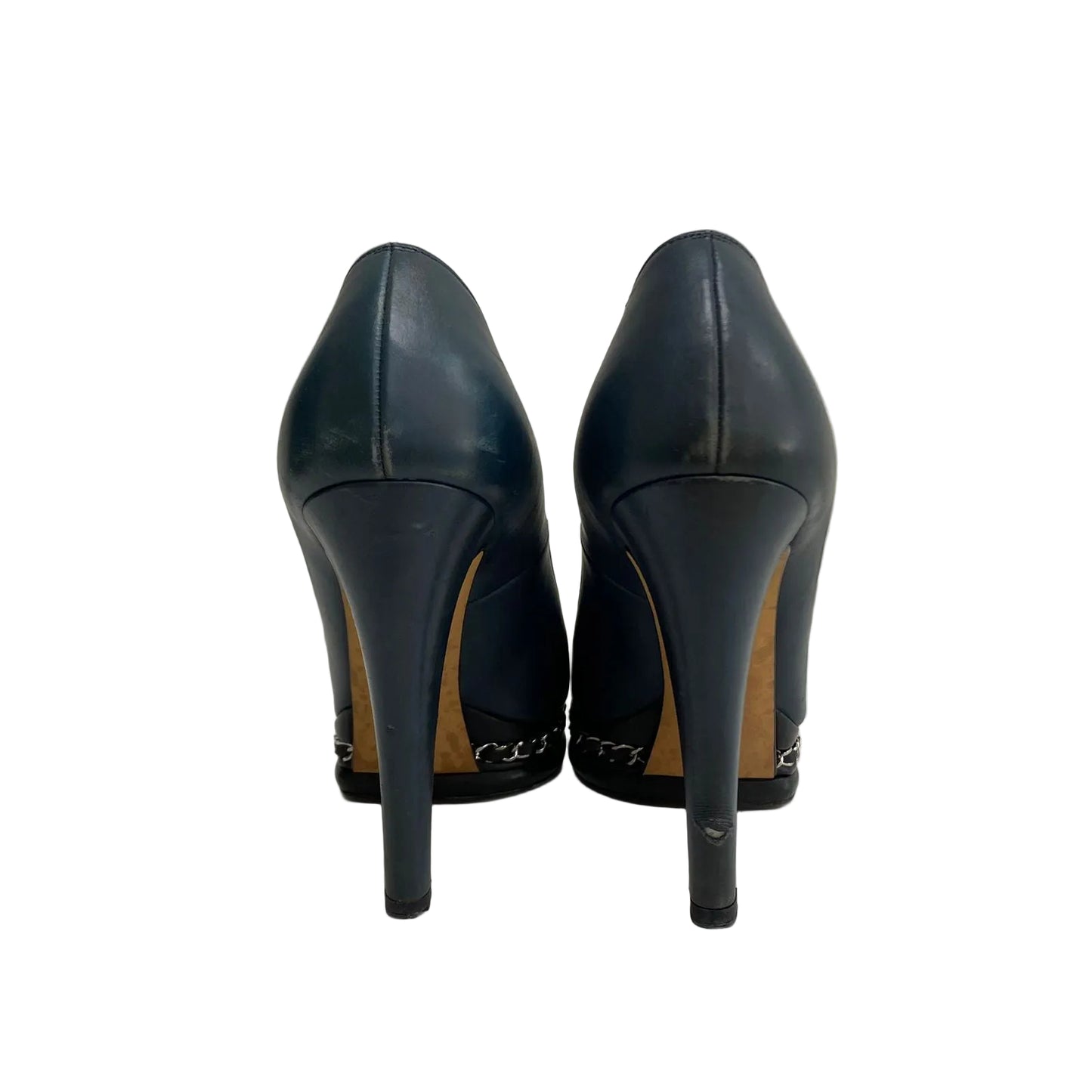 Sapato Chanel Azul Marinho Tam 36 Br
