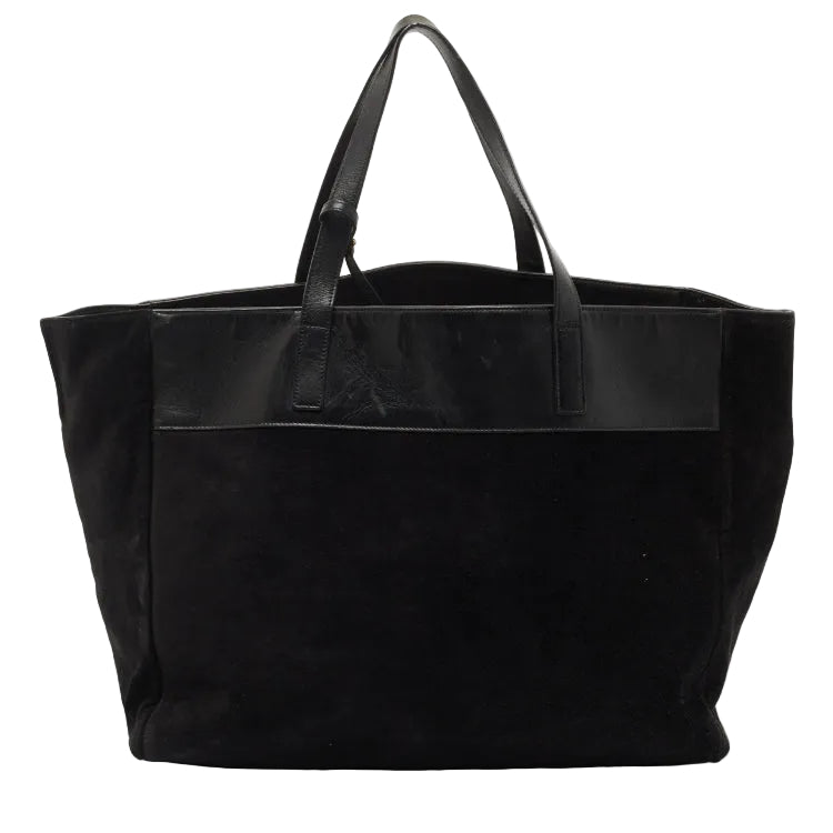 Bolsa Saint Laurent Tote Reversível Preta Grande