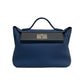 Bolsa Hermès 24/24 Azul Ferragem Palladium