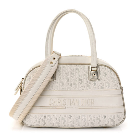 Bolsa Christian Dior Classic Bowling Branca