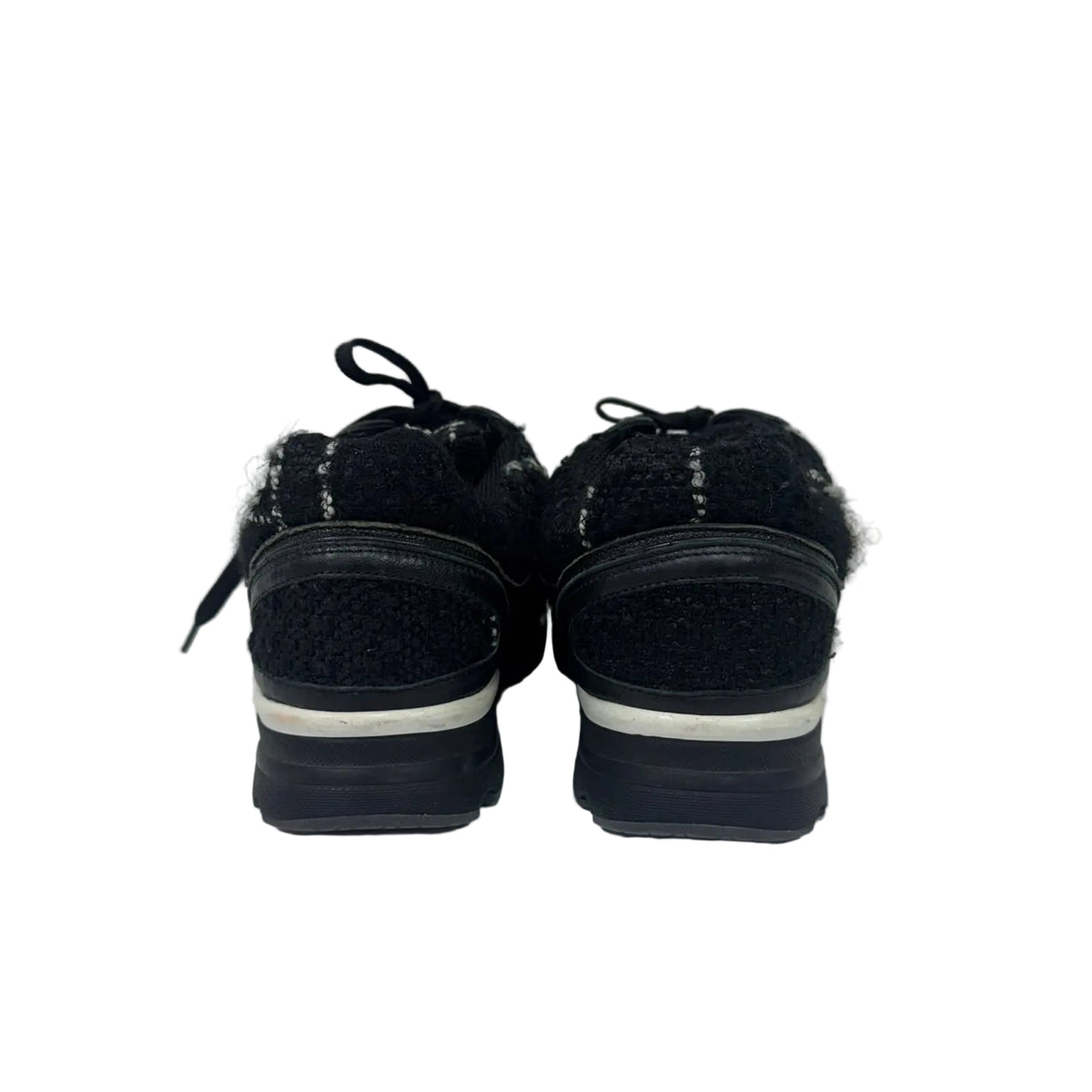 Tênis Chanel Tweed Preto Tam 38 BR